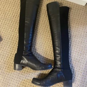 Stuart Weitzman Reserve Black Nappa Tall Boots